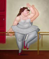 Botero, Fernando - Abstract oil painting.